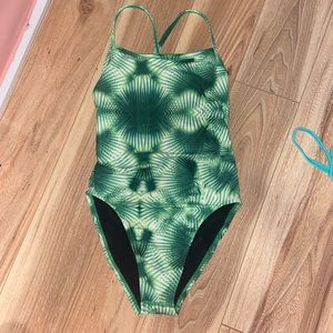 Jolyn “Dayno 2” Tropical Green Print One Piece Swimsuit - 28